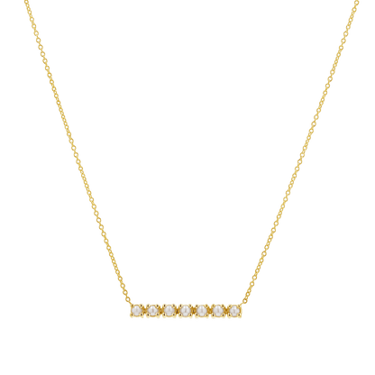 Pearl Bar Necklace - Lotus Diamond