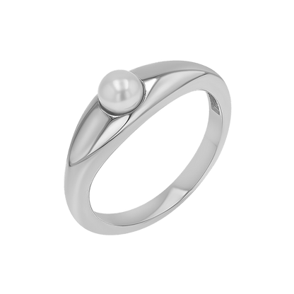 Pearl Dome Ring - Lotus Diamond
