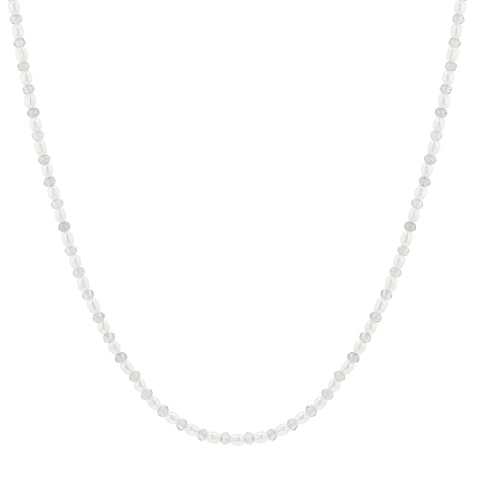 Pearl & Labradorite Strand Necklace - Lotus Diamond