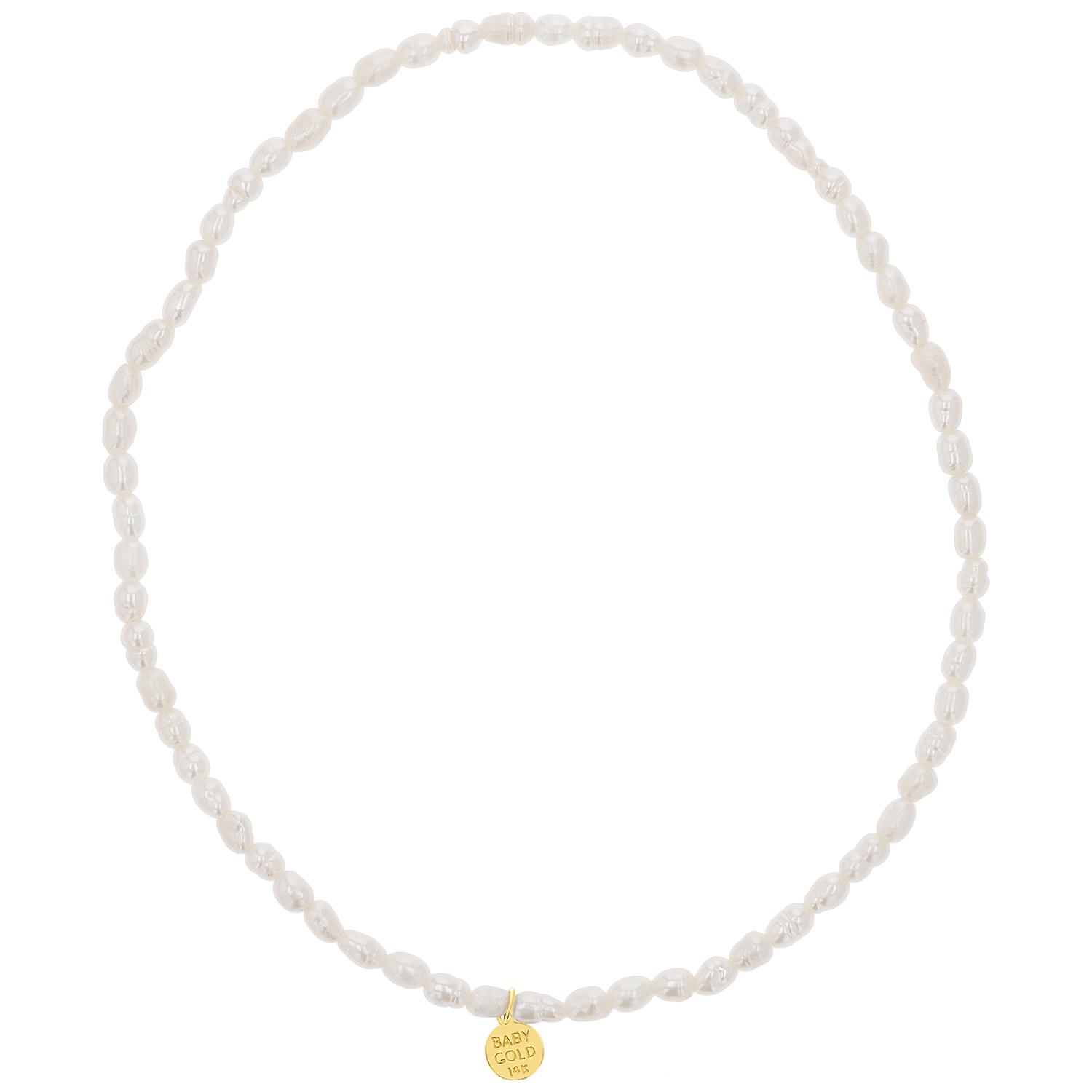 Pearl Stretch Bead Anklet - Lotus Diamond