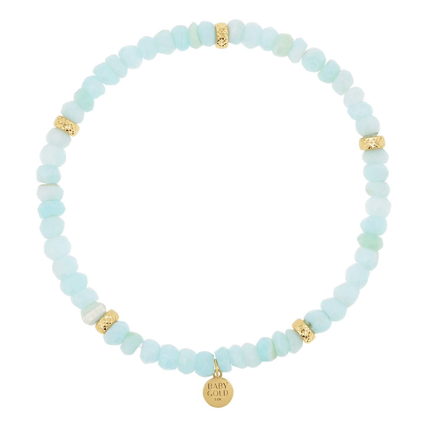 Peruvian Blue Opal Beaded Bracelet - Lotus Diamond
