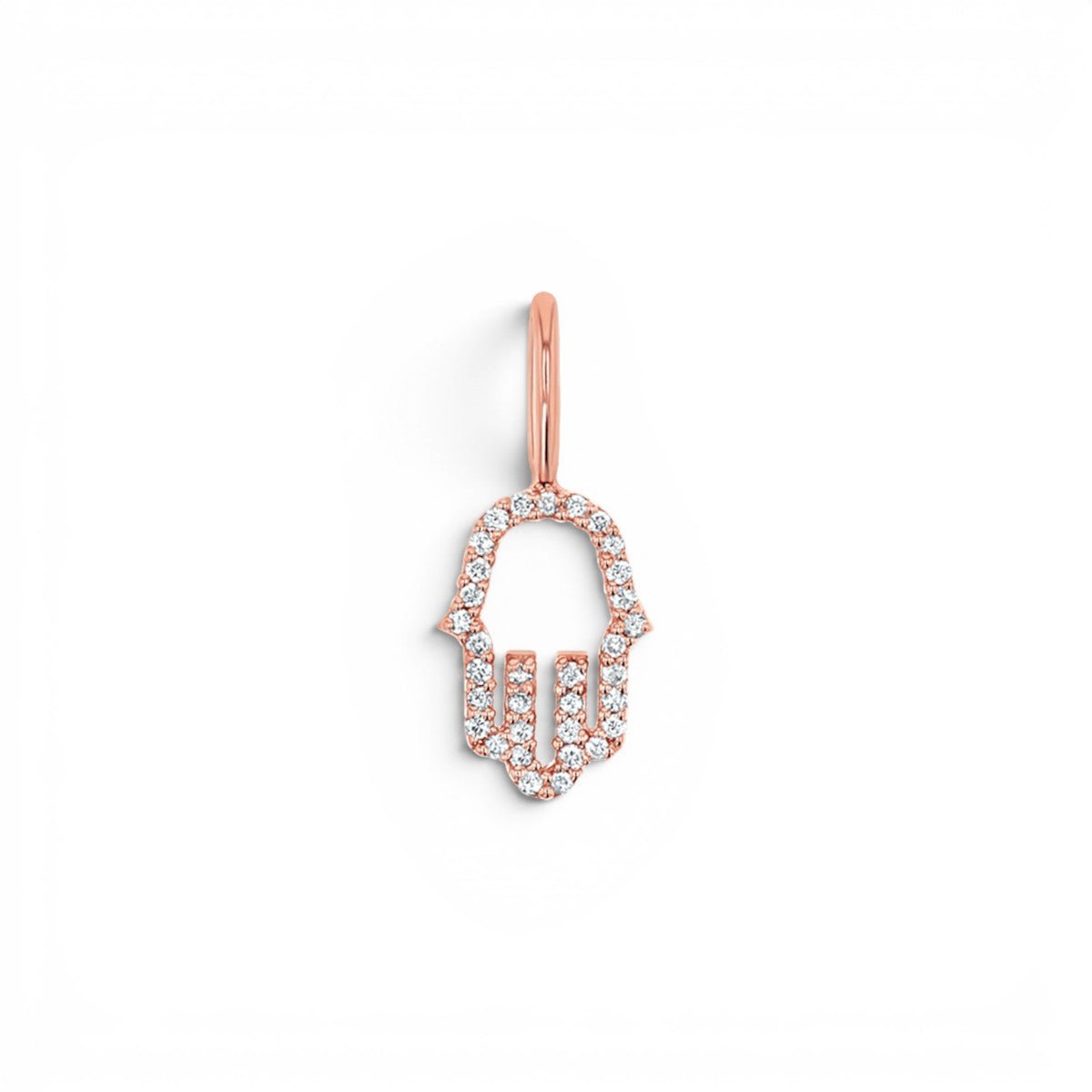 Petit Hamsa Diamond Charm - Lotus Diamond