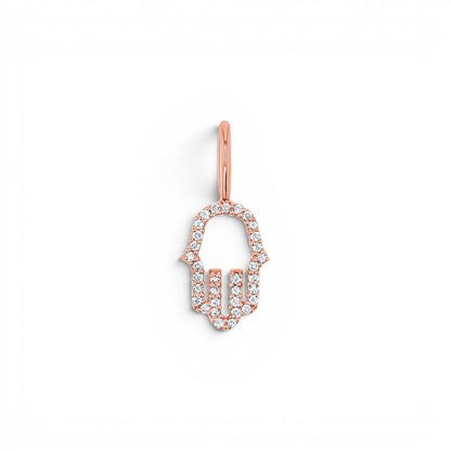 Petit Hamsa Diamond Charm - Lotus Diamond