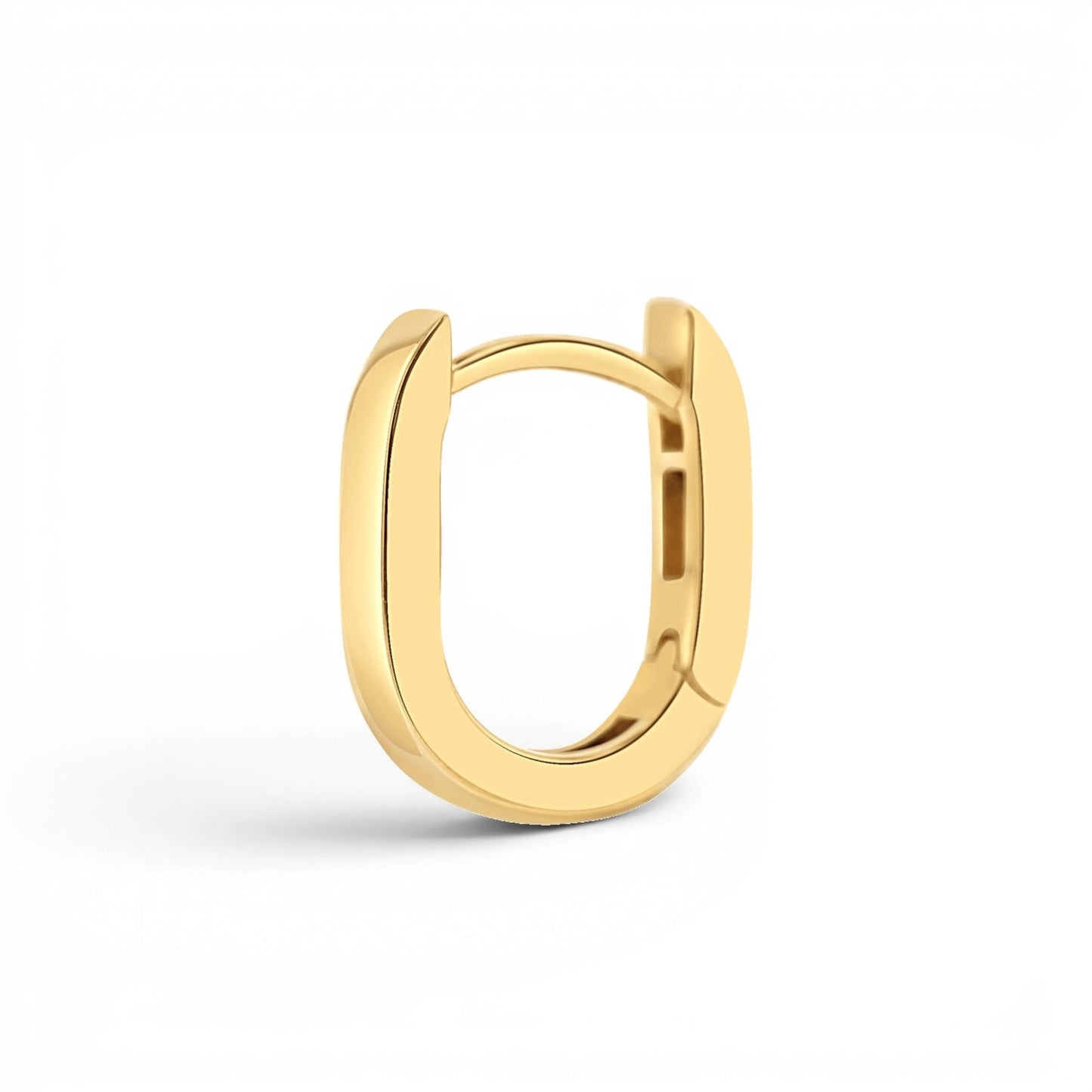 Petit Paper Clip Huggie Hoop Earrings - Lotus Diamond