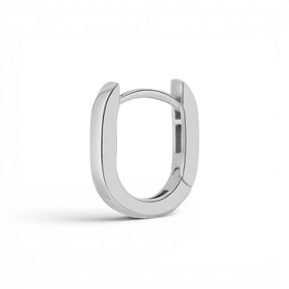 Petit Paper Clip Huggie Hoop Earrings - Lotus Diamond