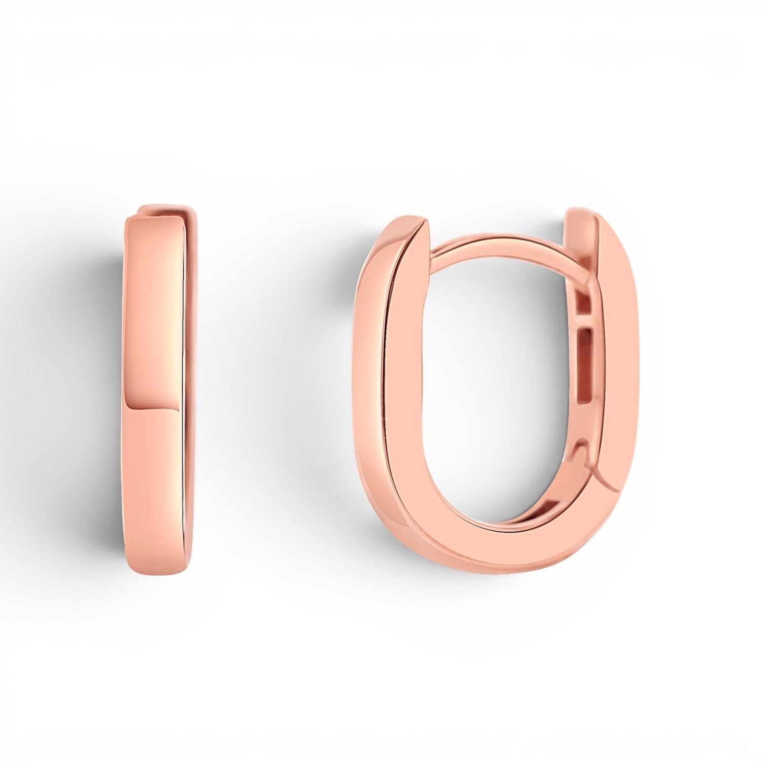 Petit Paper Clip Huggie Hoop Earrings - Lotus Diamond