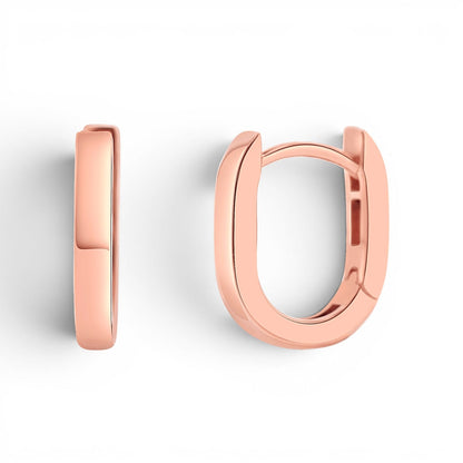 Petit Paper Clip Huggie Hoop Earrings - Lotus Diamond