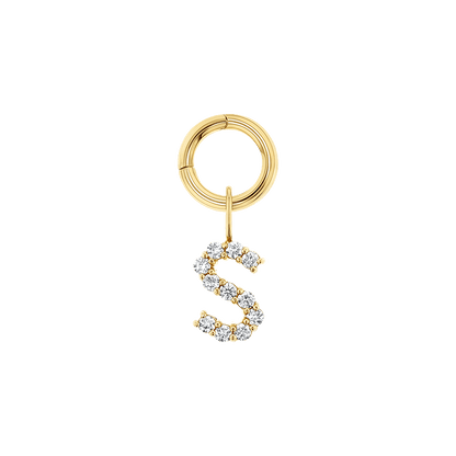 Petit Round Connector Charm Clasp - Lotus Diamond