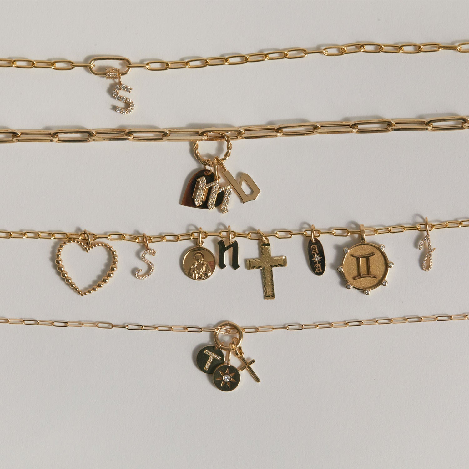 Petit Round Connector Charm Clasp - Lotus Diamond