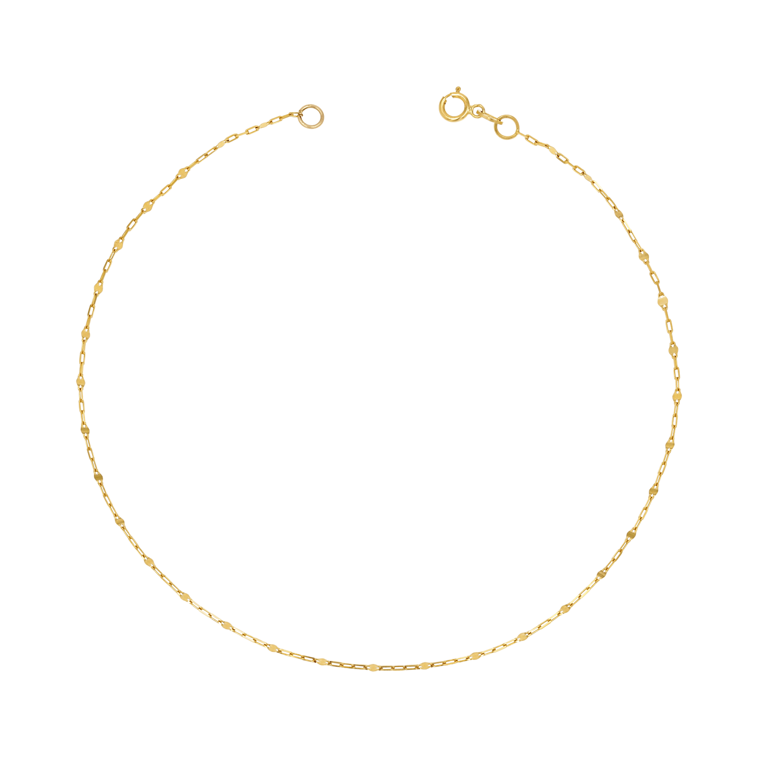 Petit Sequin Chain Anklet - Lotus Diamond