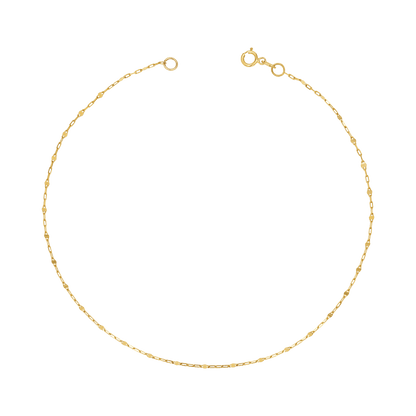 Petit Sequin Chain Anklet - Lotus Diamond