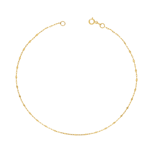 Petit Sequin Chain Anklet - Lotus Diamond