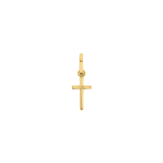 Petite Cross Charm - Lotus Diamond