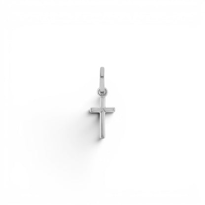 Petite Cross Charm - Lotus Diamond