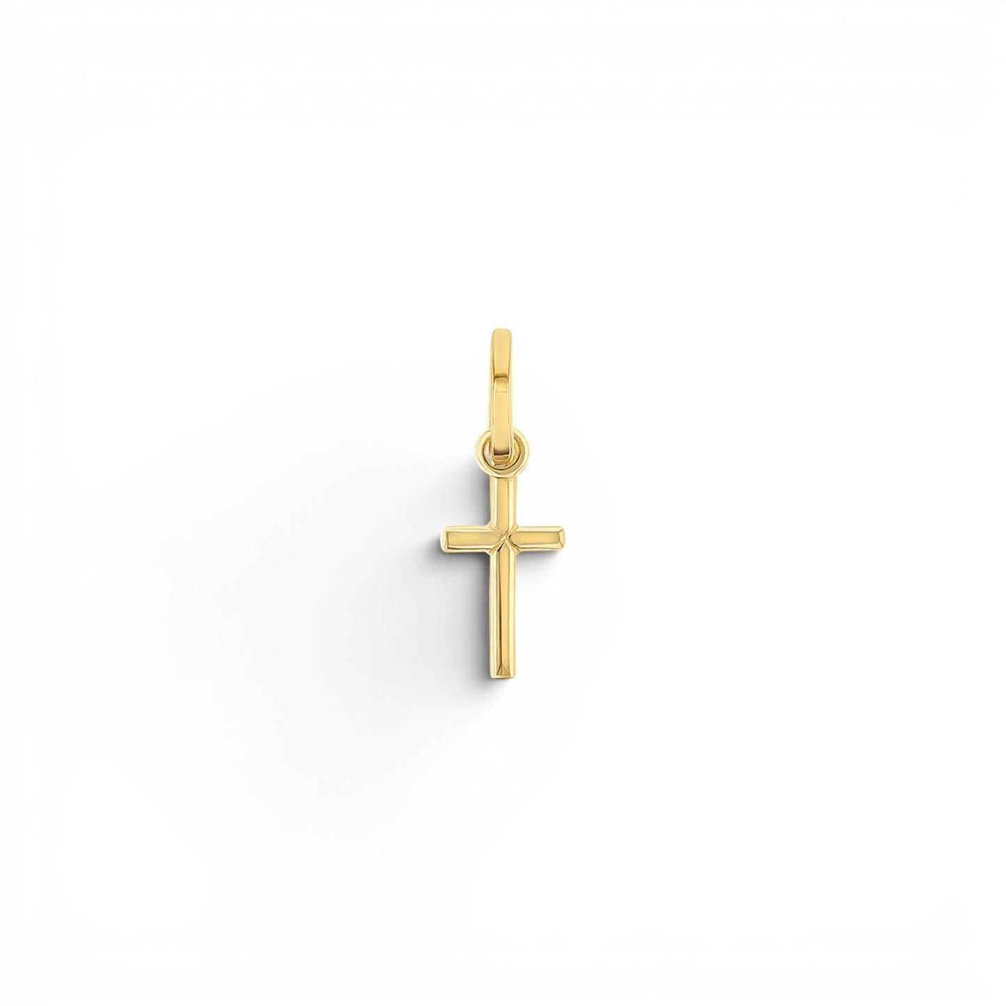 Petite Cross Charm - Lotus Diamond