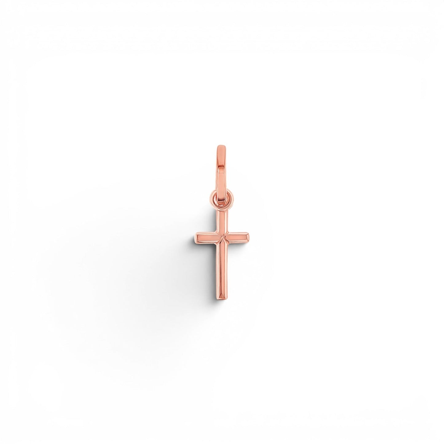 Petite Cross Charm - Lotus Diamond