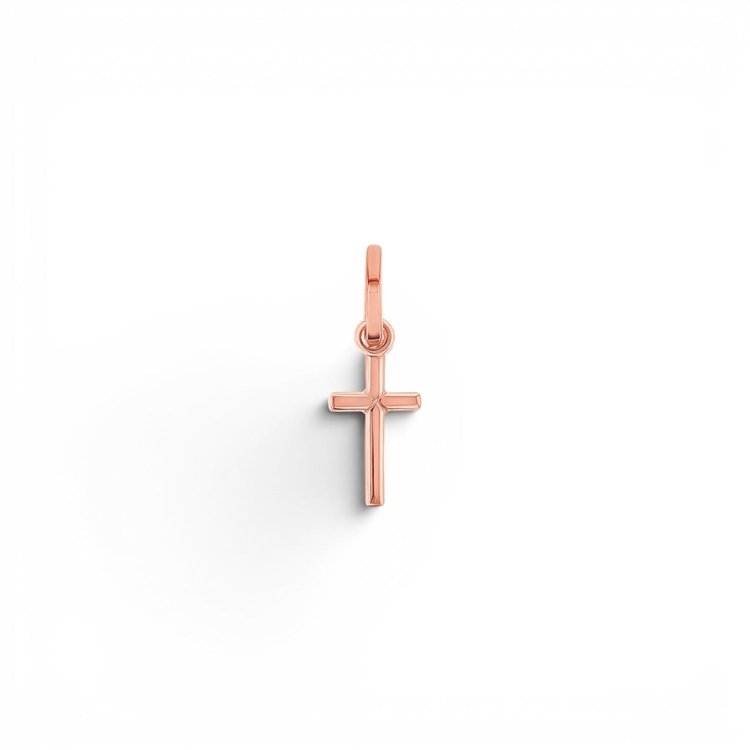 Petite Cross Charm - Lotus Diamond
