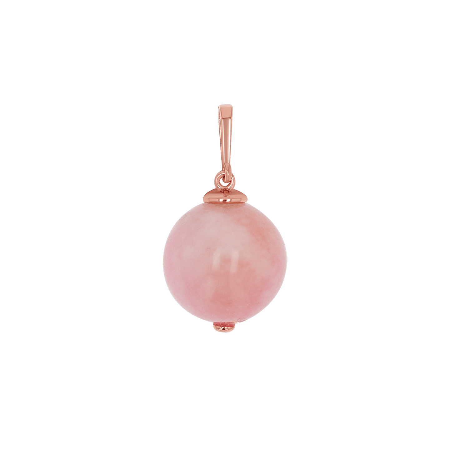 Pink Jade Gumball Charm - Lotus Diamond