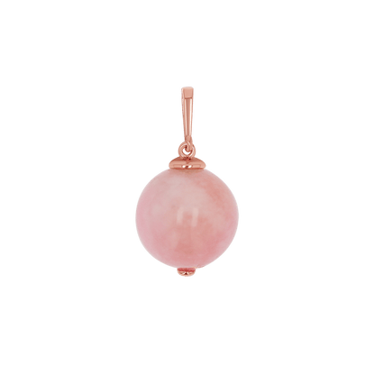 Pink Jade Gumball Charm - Lotus Diamond
