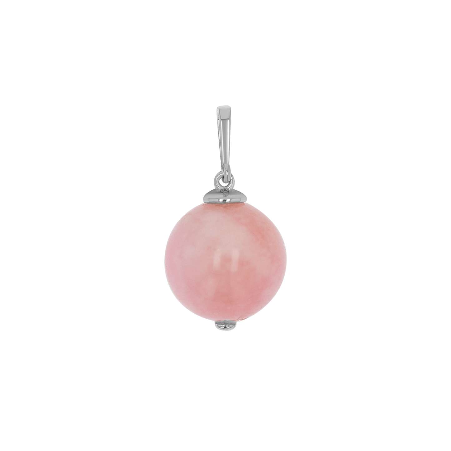 Pink Jade Gumball Charm - Lotus Diamond
