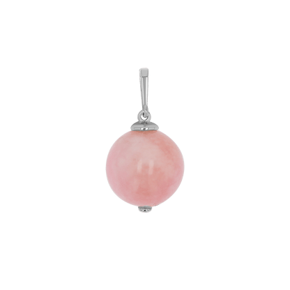Pink Jade Gumball Charm - Lotus Diamond