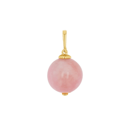 Pink Jade Gumball Charm - Lotus Diamond