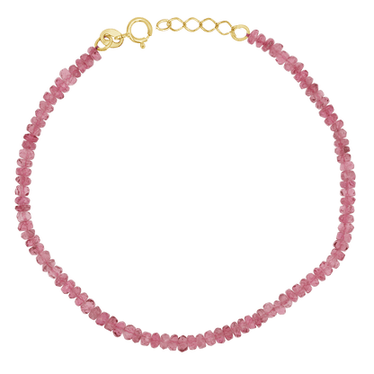 Pink Sapphire Beaded Bracelet - Lotus Diamond