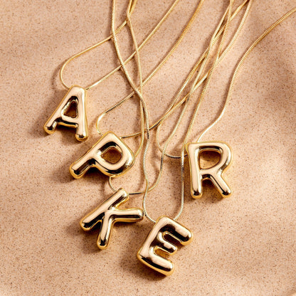 Pippa Bubble Initial Pendant - Lotus Diamond