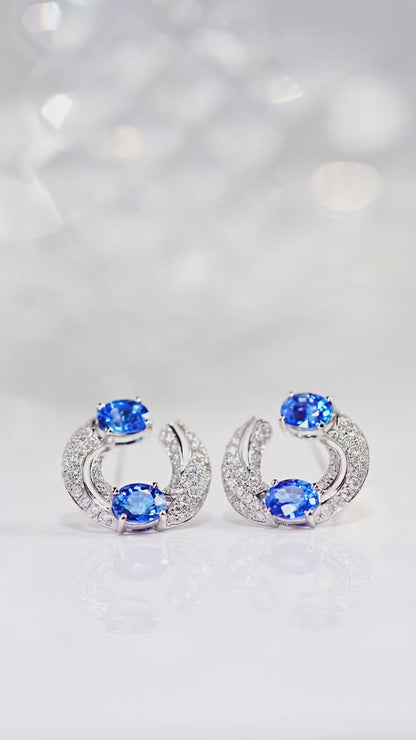 Sapphire Stud earrings - Style E