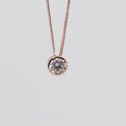 Blister tip rose gold 18K diamond pendant