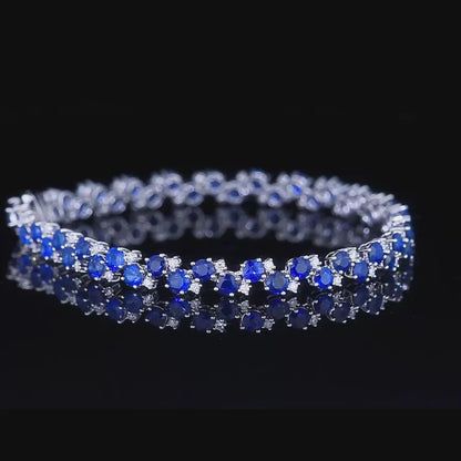 Sri Lanka Natural Royal blue Royal Blue Sapphire Bracelet - Style A