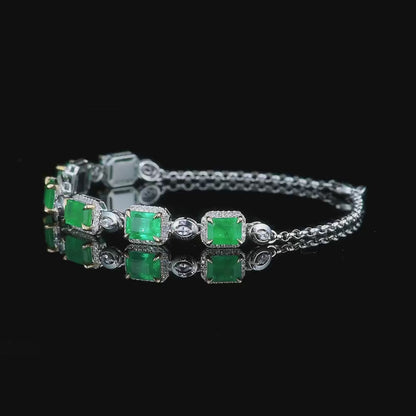 Natural Emerald Bracelet style -C