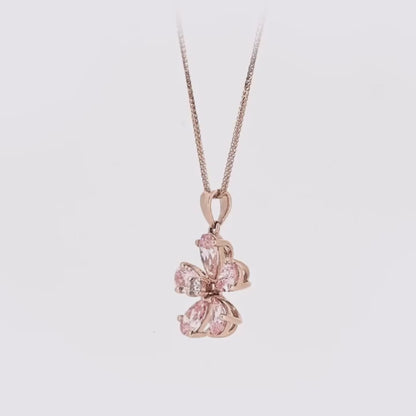 Fancy Pink Lab-grown Diamond Necklace 2.50 ctw