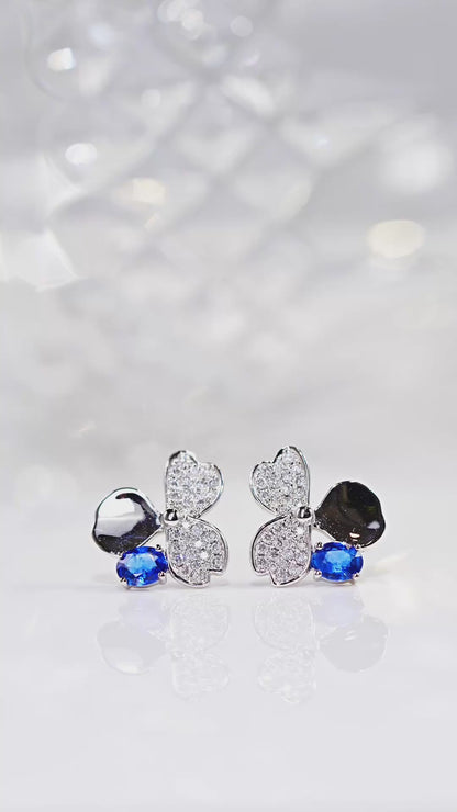 Sapphire stud earrings - Style A