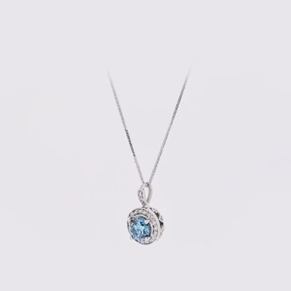 Blue Lab-grown Diamond pendant