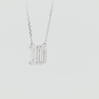 Simple rectangular sling tip 18K diamond  Pendant