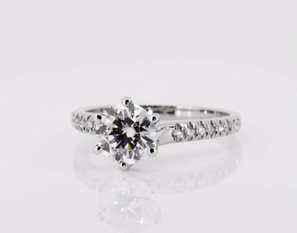 Six Claw Diamond 18K Ring Setting