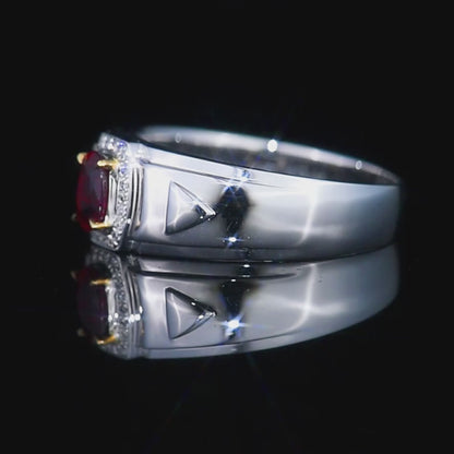 Mozambique Natural Pigeon Red Ruby Ring - Style G