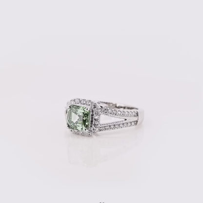 Fancy Green Lab grown Diamond Ring 2.11ctw