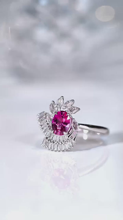 Pink sapphire ring