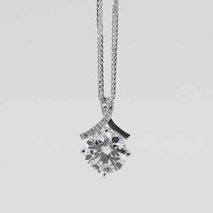 Ribbon diamond Pendant