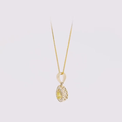 Fancy Yellow Lab-Grown Diamond pendant