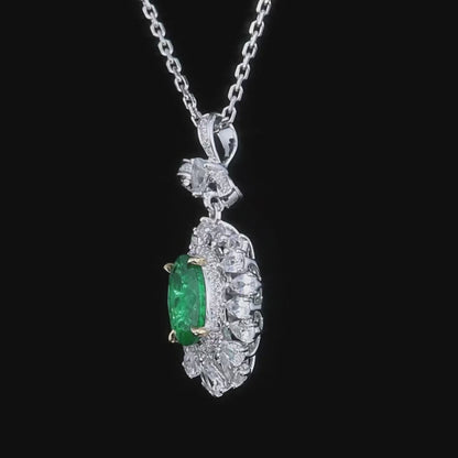 Natural Emerald Pendant - Style G