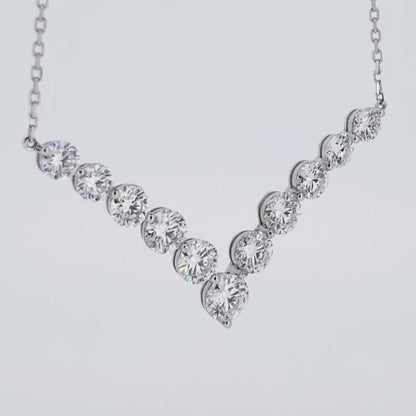 Diamond 18K necklace 5.8ctw