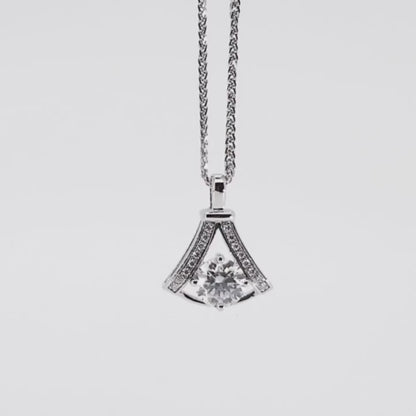 Christmas Bell Necklace 18K Diamond  Pendant