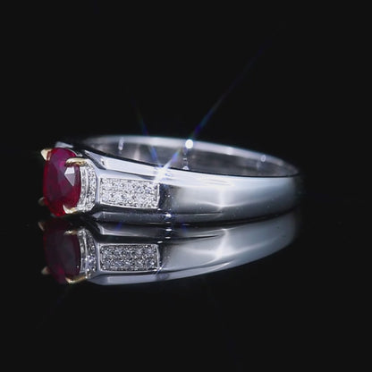 Mozambique Natural pigeon Red Ruby Ring - Style I