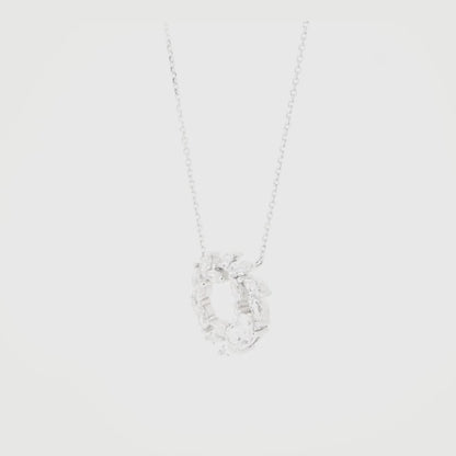 Full Diamond Flower Ball Lab-grown Diamond Necklace (0.62 Carats)