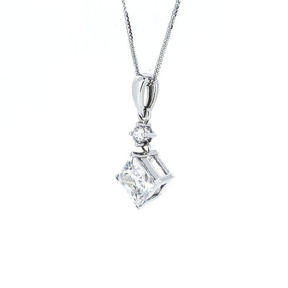 Princess - cut diamond Pendant - Lotus Diamond