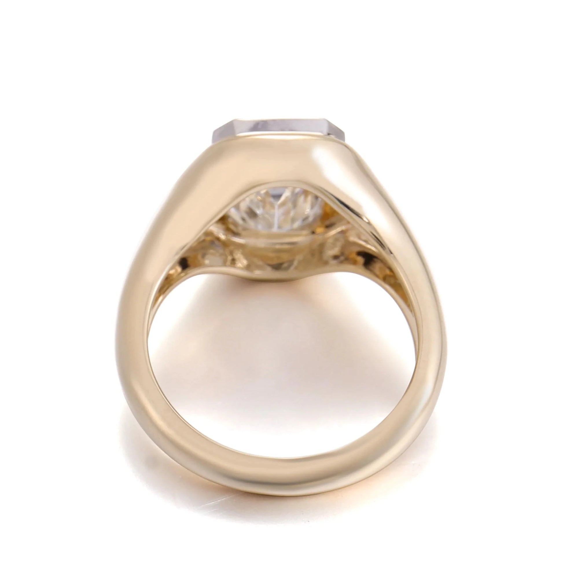 Provence platinum 14K 18K gold ring 3ct E VS2 Lab Diamond Emerald weeding rings for women men Customized Promise Engagement Ring - Lotus Diamond