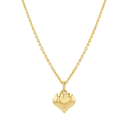 Puff Heart Charm - Lotus Diamond